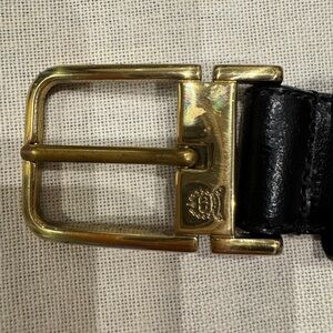 Men's leather belt Christian Dior size 34/85 buckle made Spain belt - Taiwan